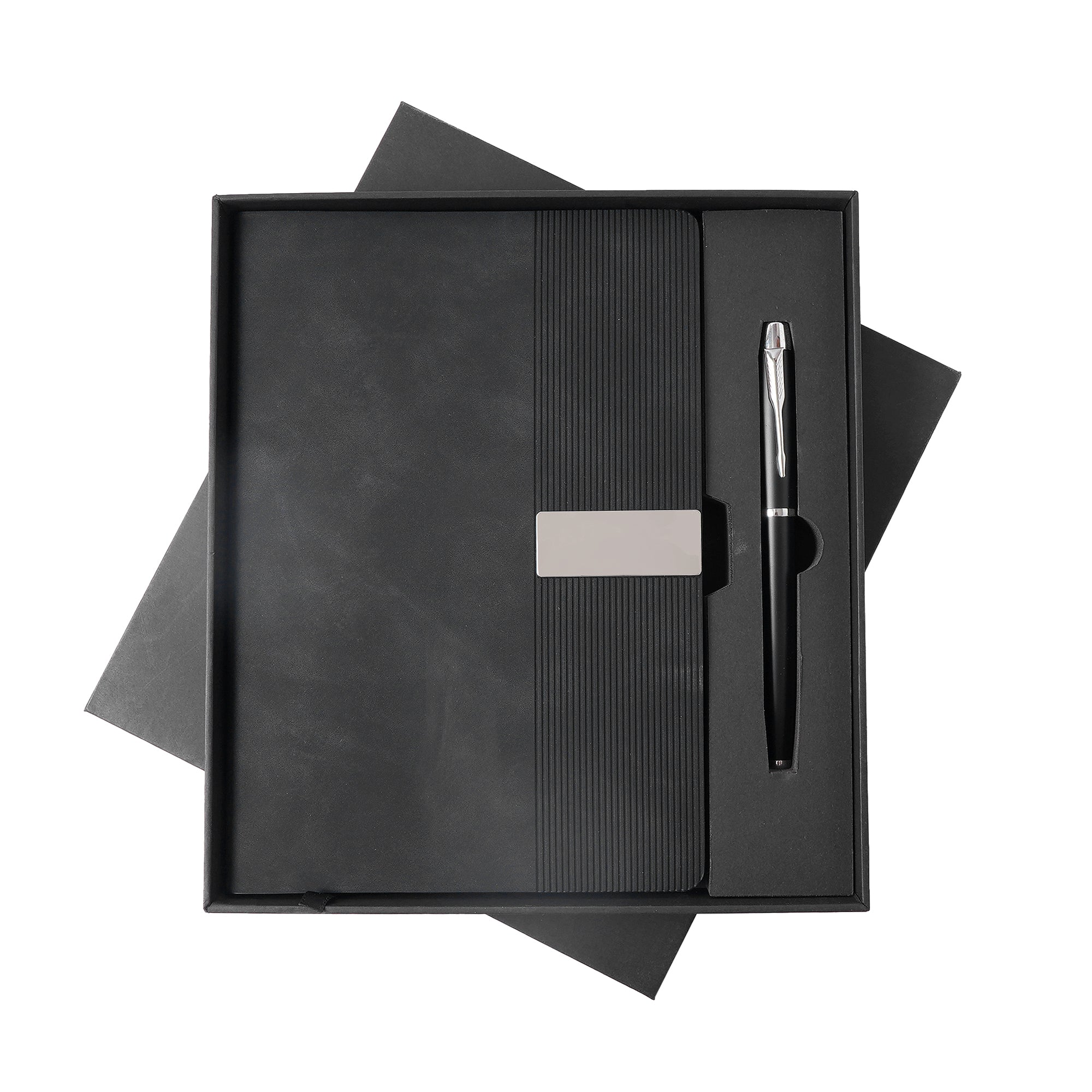 Premium Executive Diary & Metal Pen Gift Set | Textured Notebook with Professional Gift Box