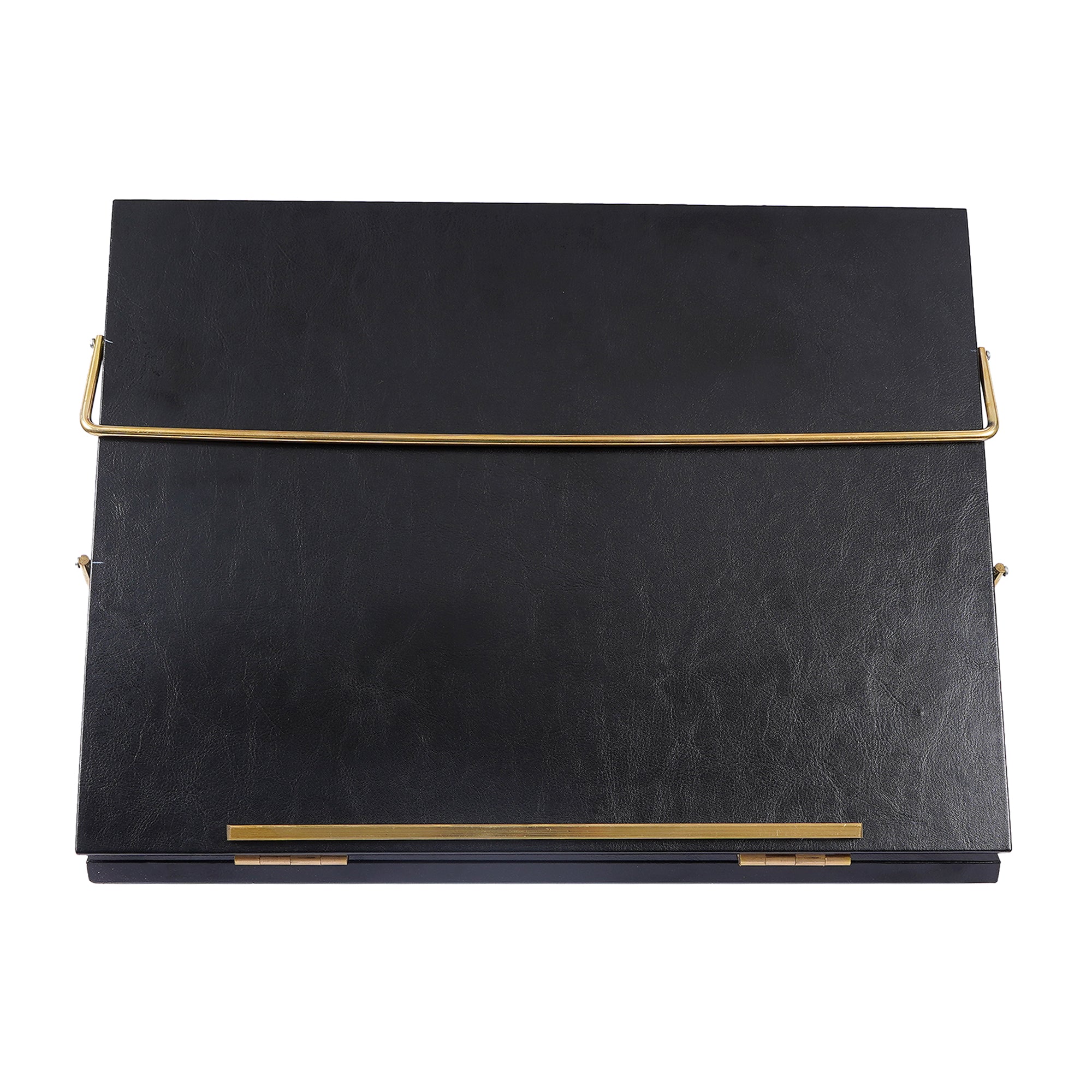 Adjustable Wooden Reading & Writing Stand with Document Holder | Premium Leather Finish Desk Stand