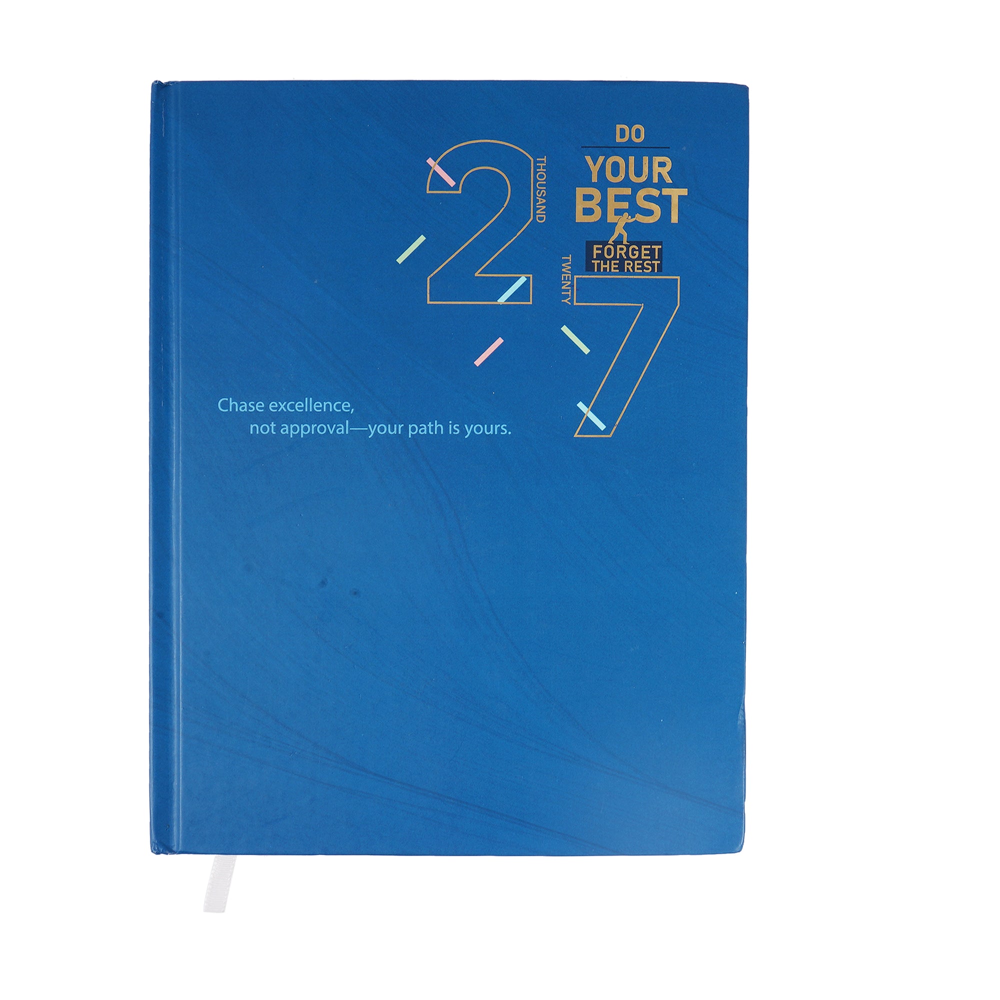 2027 Hardbound Daily Diary with Ruled Pages & Ribbon Bookmark | Office Planner