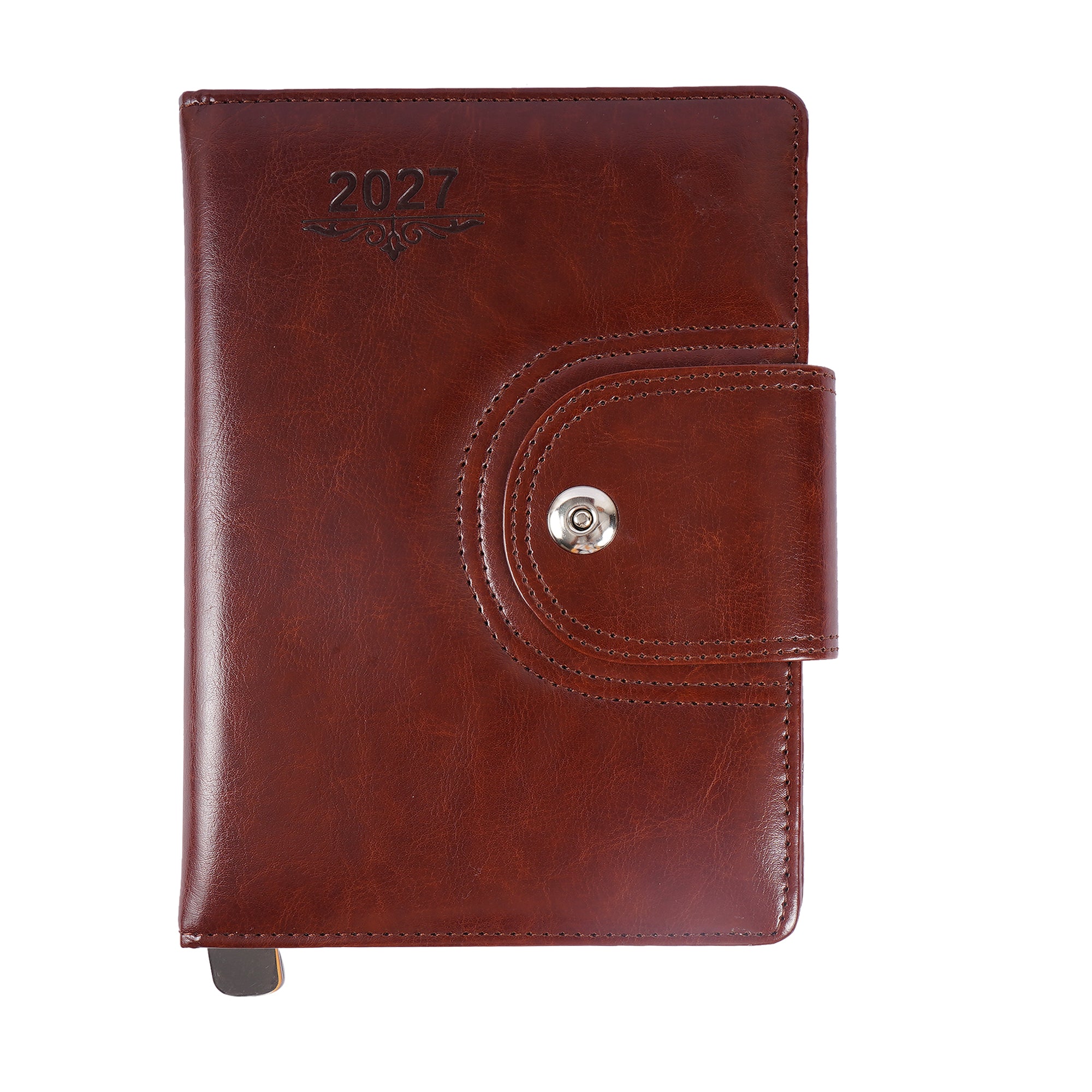 Premium 2027 Leatherette Daily Planner with Time-Slot Appointment Pages