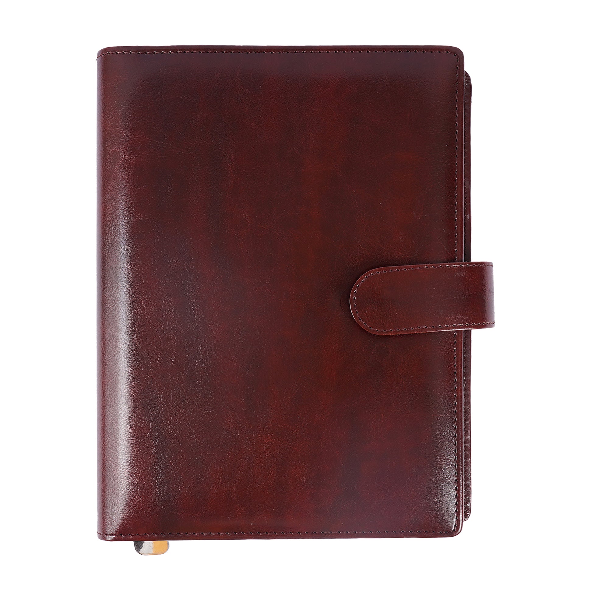 Premium 2027 Leatherette Business Diary with Card Slots, Zipper Pocket & Planner Section