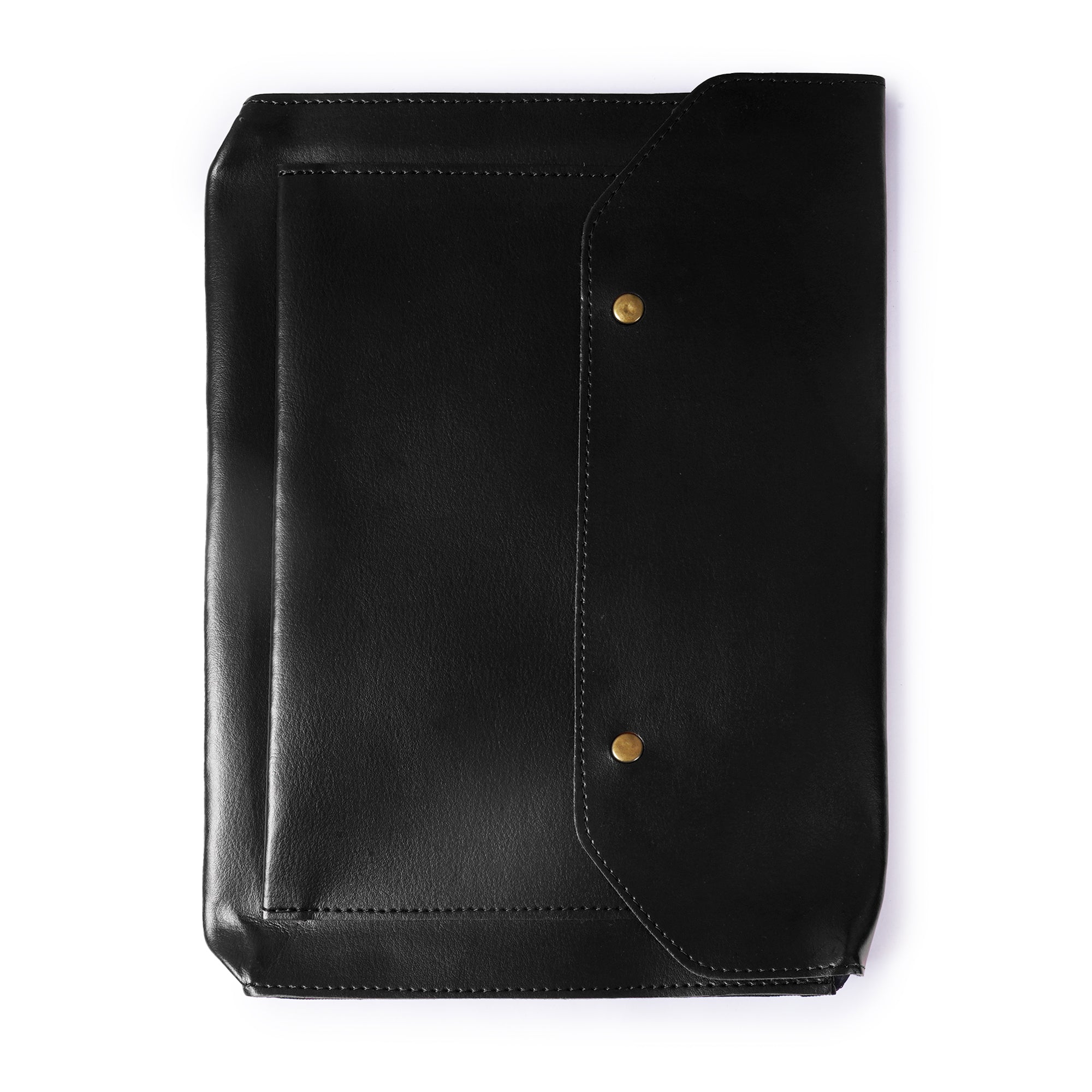 Premium Executive Document Folder – Black & Tan | Professional File Organizer for Office, Meetings & Presentations