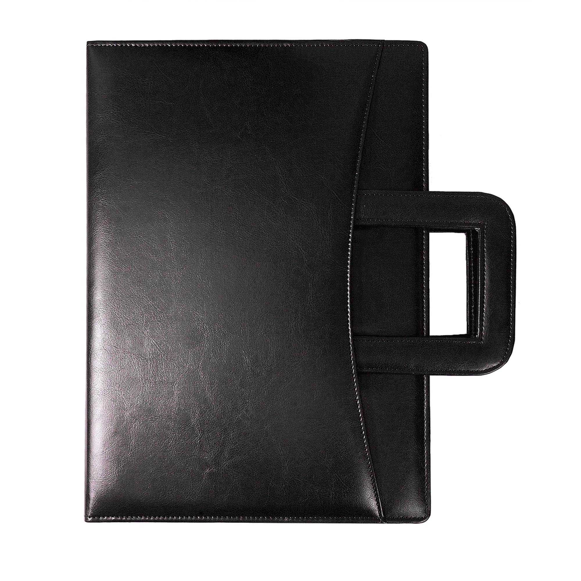 Premium Conference Folder with Handle | Professional Document Organizer for Office, Meetings & Presentations – Black & Brown