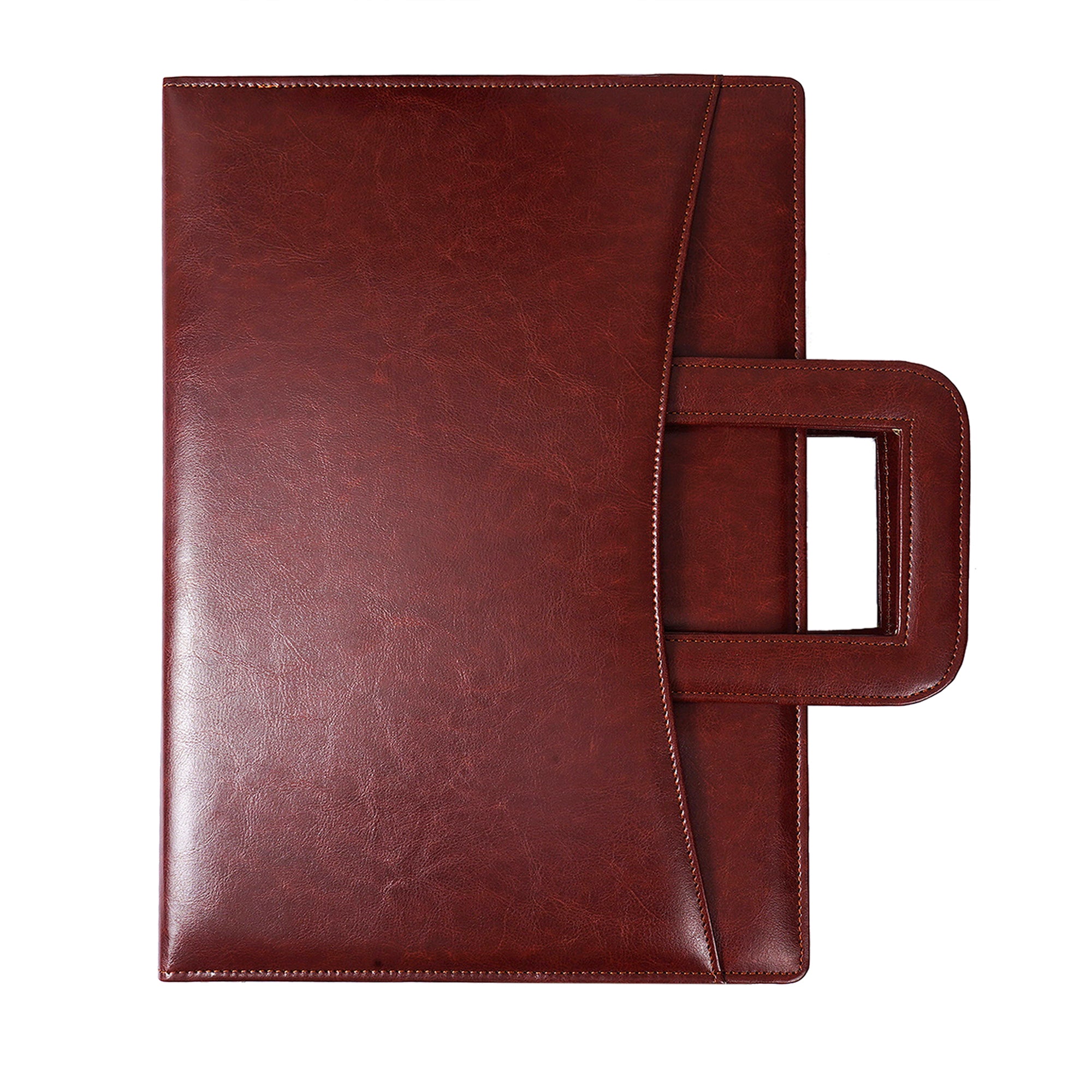 Premium Conference Folder with Handle | Professional Document Organizer for Office, Meetings & Presentations – Black & Brown