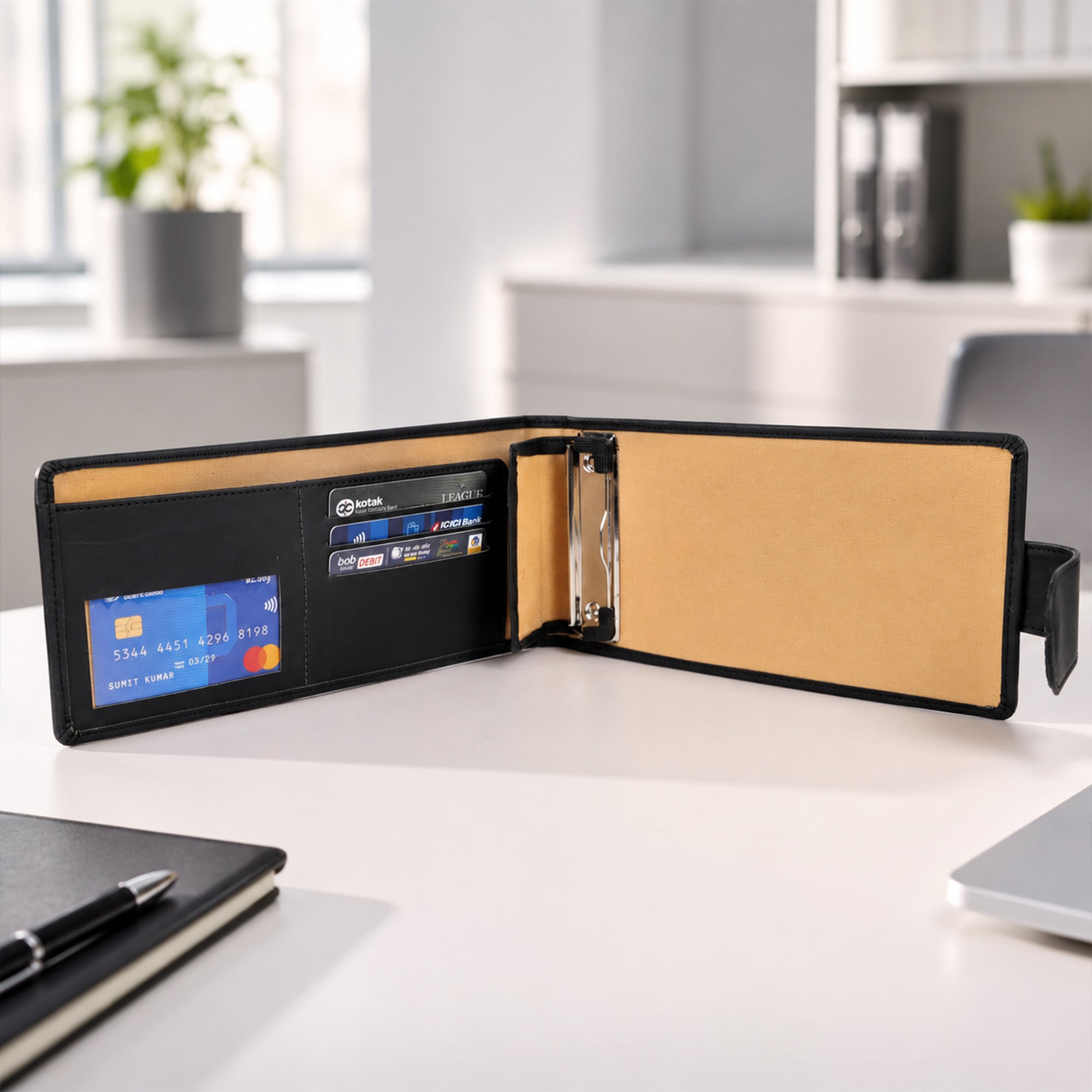 Executive Cheque Book Cover | Stylish Banking Document Organizer