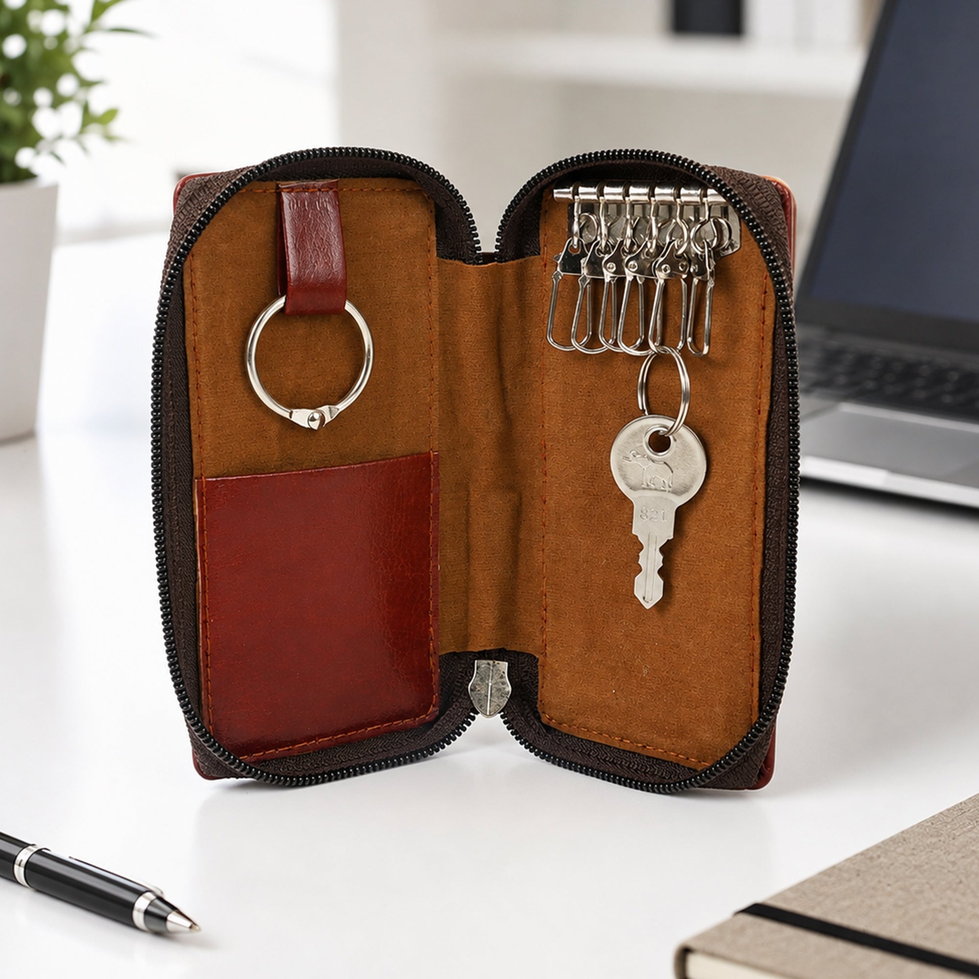 Executive Cheque Book Cover | Compact Financial Document Organizer