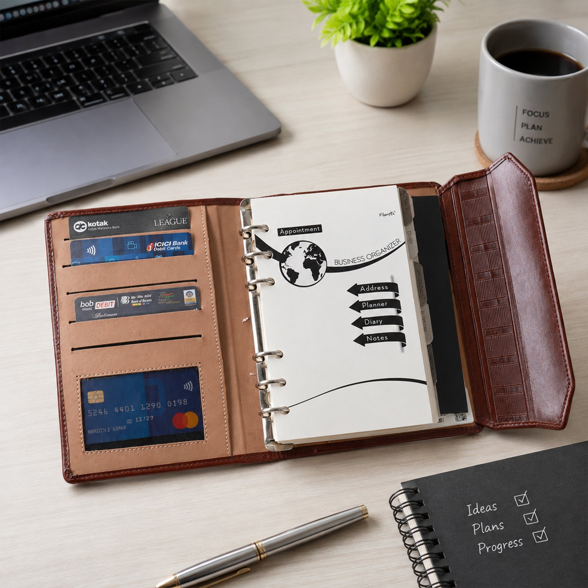 Executive Refillable Ring Binder Organizer - A5 | Planfix