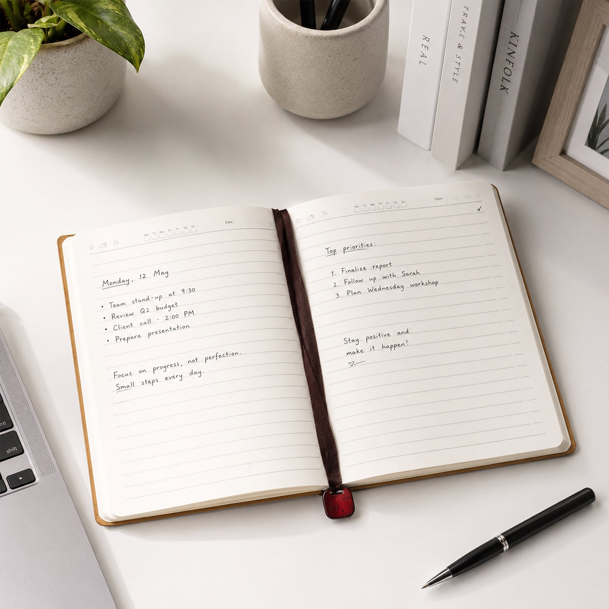 Wooden Engraved Hardbound Notebook | Planfix