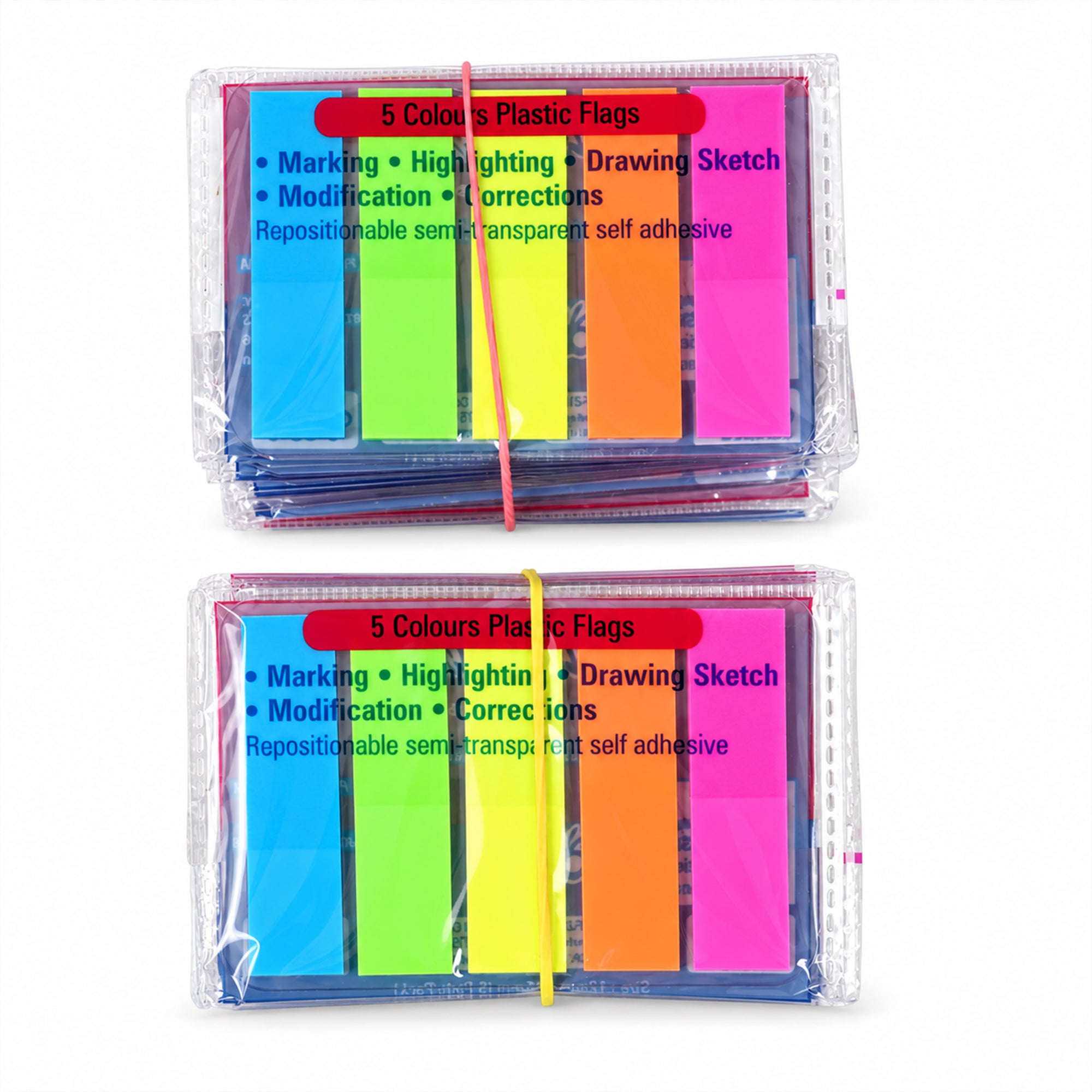 Planfix 5-Colour Plastic Page Flags – 12 x 45 mm