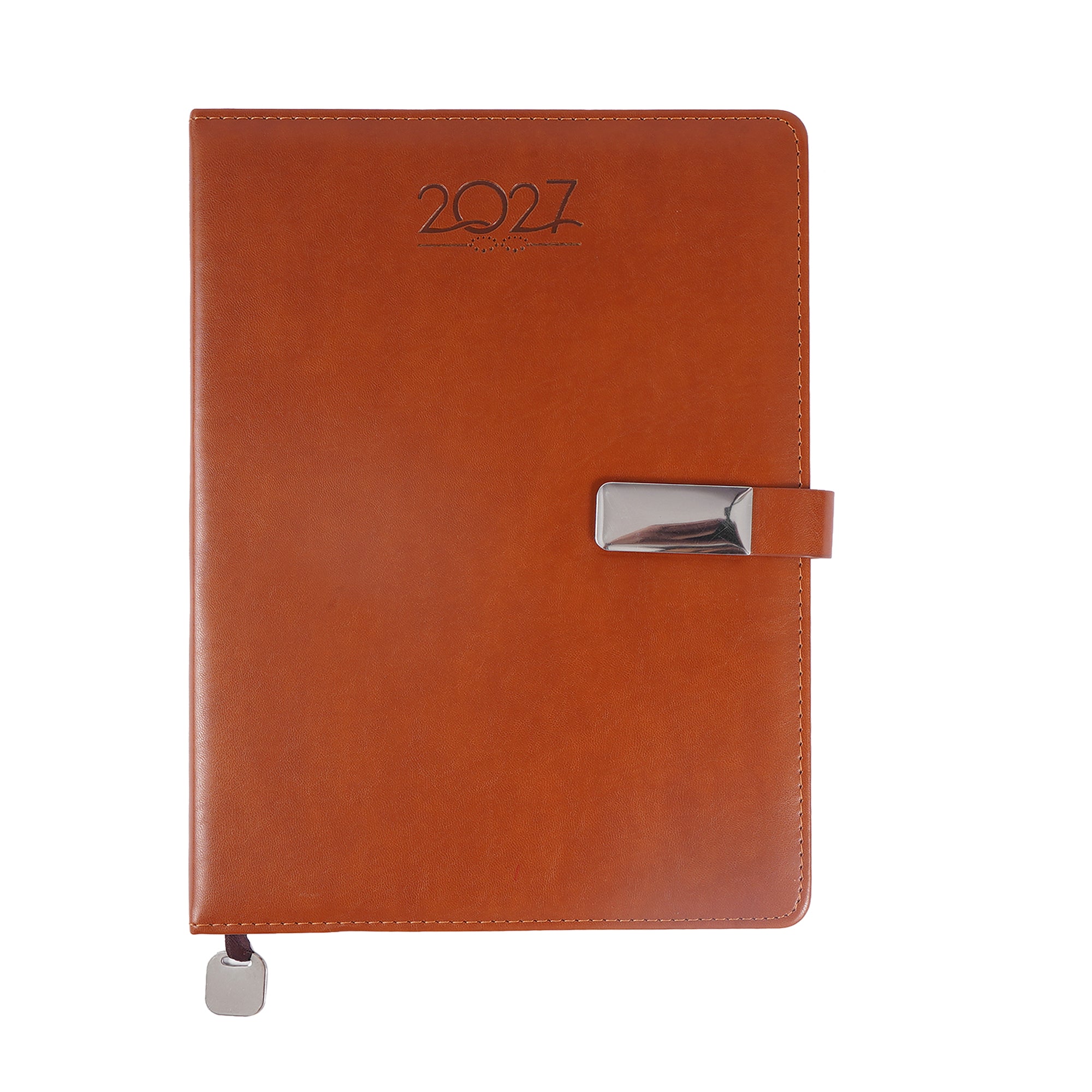 Premium 2027 Leatherette Daily Diary with One Day Per Page Planning Layout