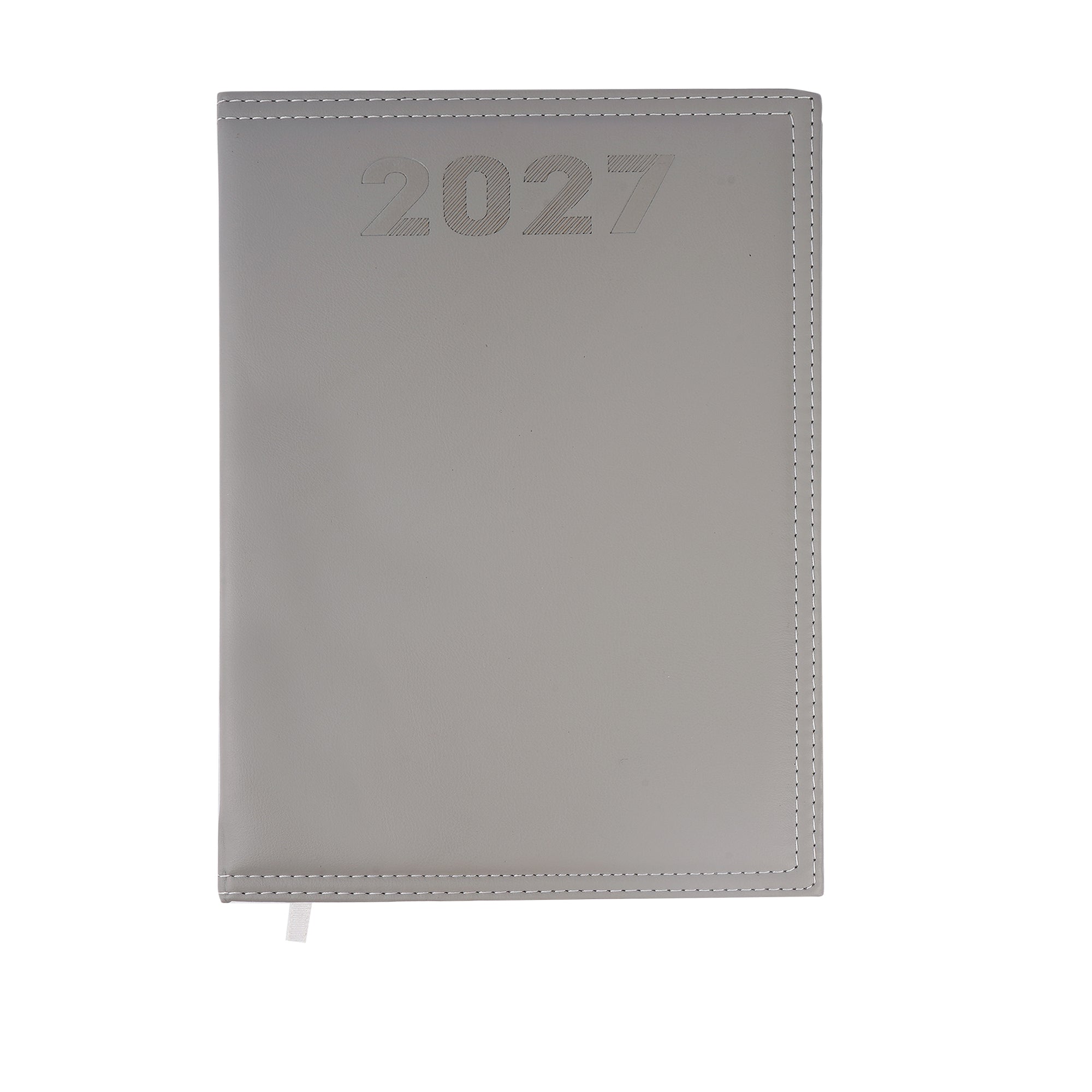 Premium 2027 Leatherette Daily Planner with Ruled Writing Pages & Ribbon Bookmark