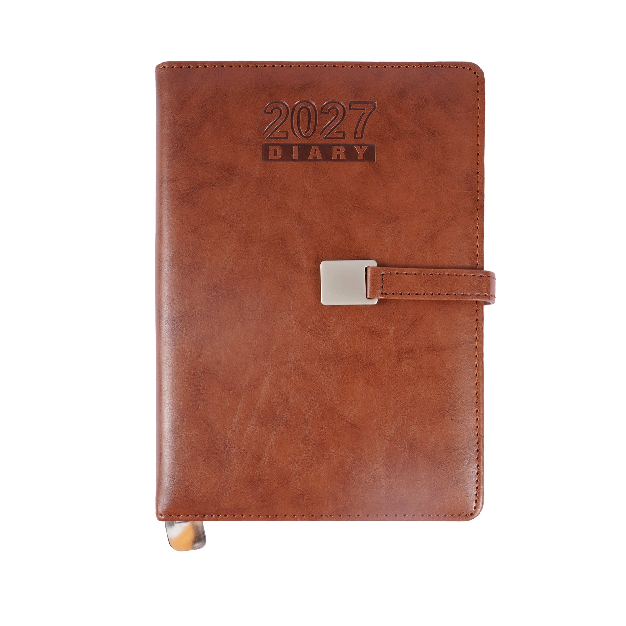 2027 Monthly Diary Planner with Ruled Writing Pages & Ribbon Bookmark