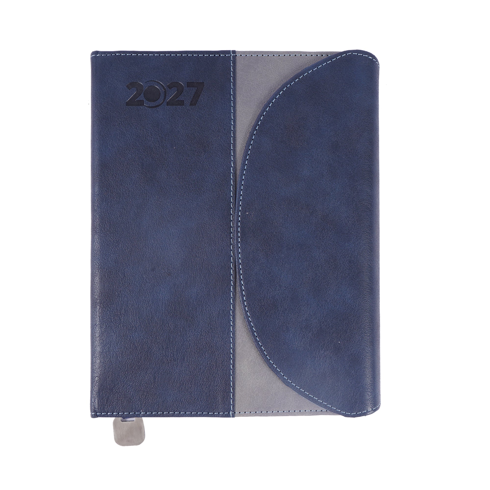 Premium 2027 Leatherette Diary with Curved Flap Cover & Daily Planning Pages