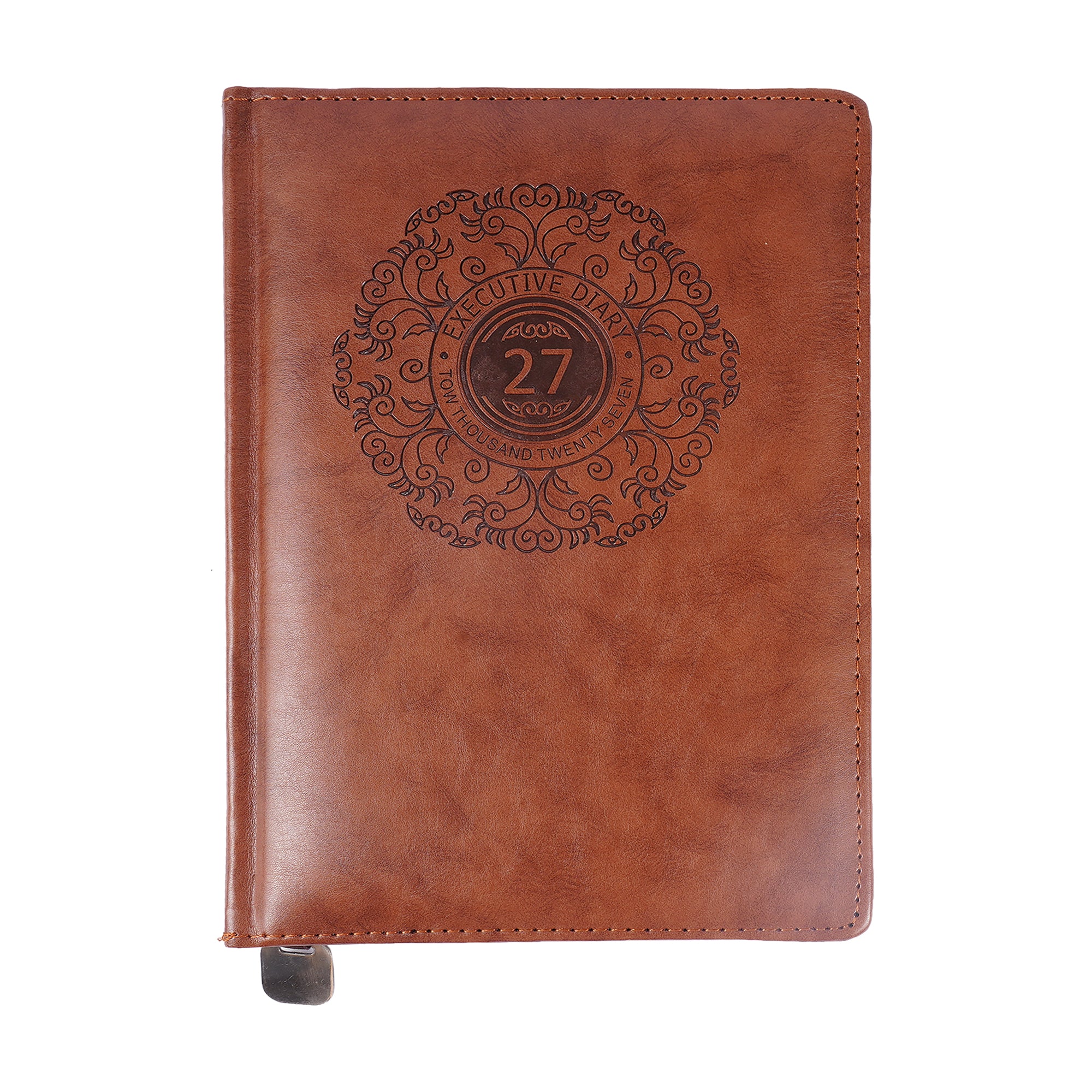 Premium 2027 Leatherette Diary with Ruled Pages & Ribbon Bookmark | Executive Planner