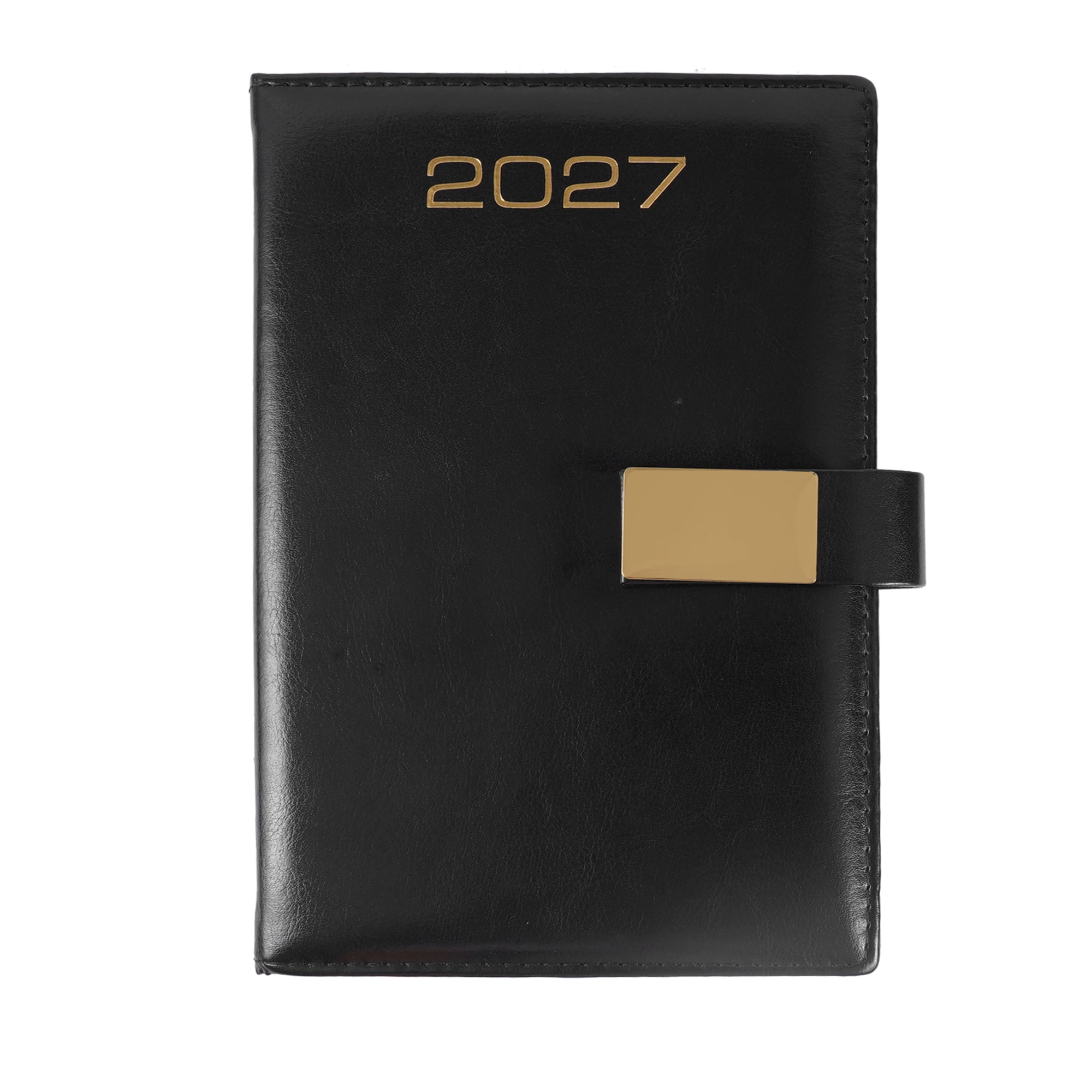 Premium 2027 Leatherette Executive Diary with Monthly Planner & Ribbon Bookmark | Office Daily Planner