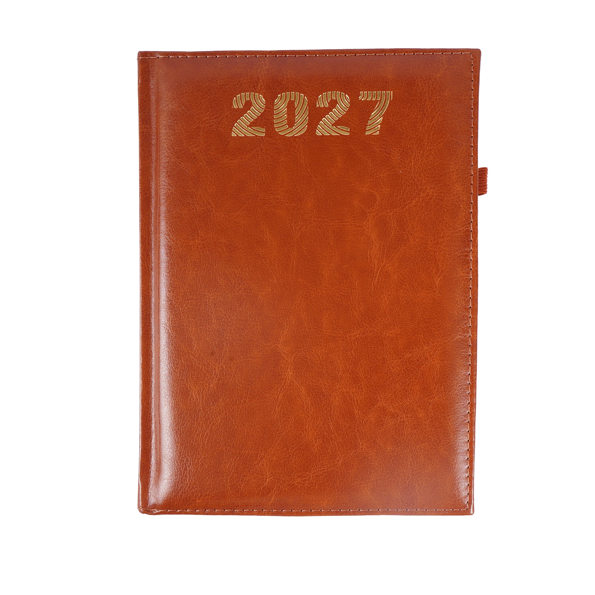 Premium 2027 Leatherette Diary with Smooth Writing Paper & Ribbon Bookmark