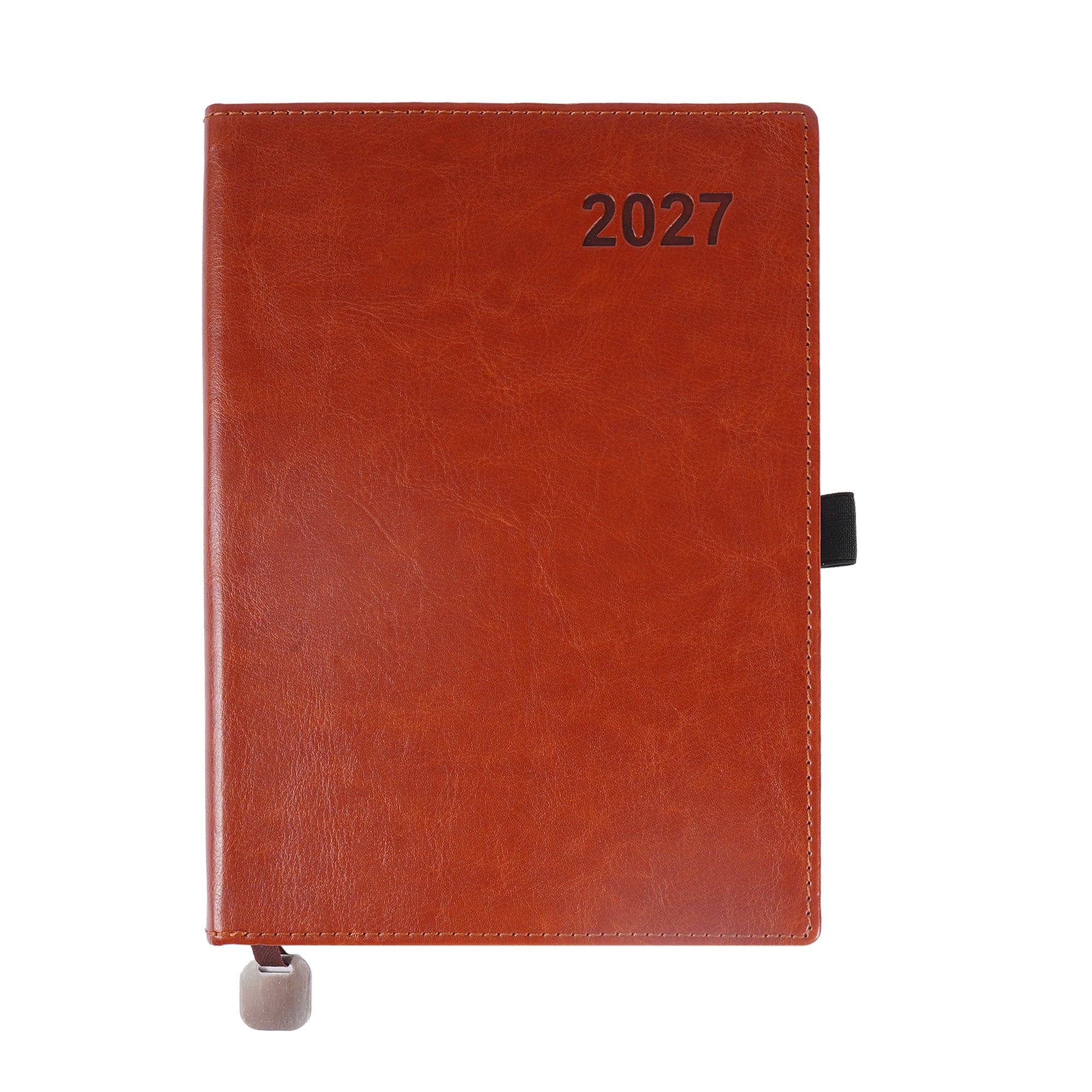 Premium 2027 Leatherette Business Planner with Ruled Pages & Account Tracking