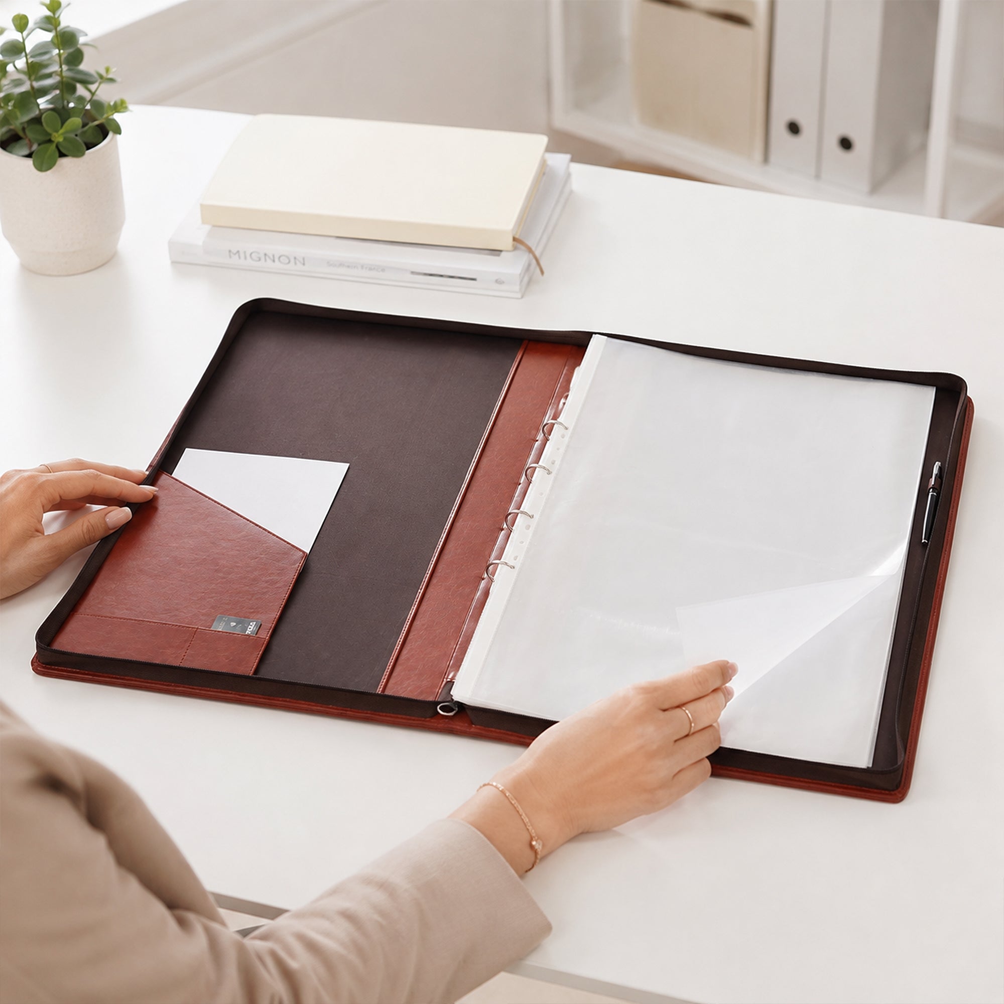 Premium Conference Folder | Professional Document Organizer for Office, Meetings & Presentations