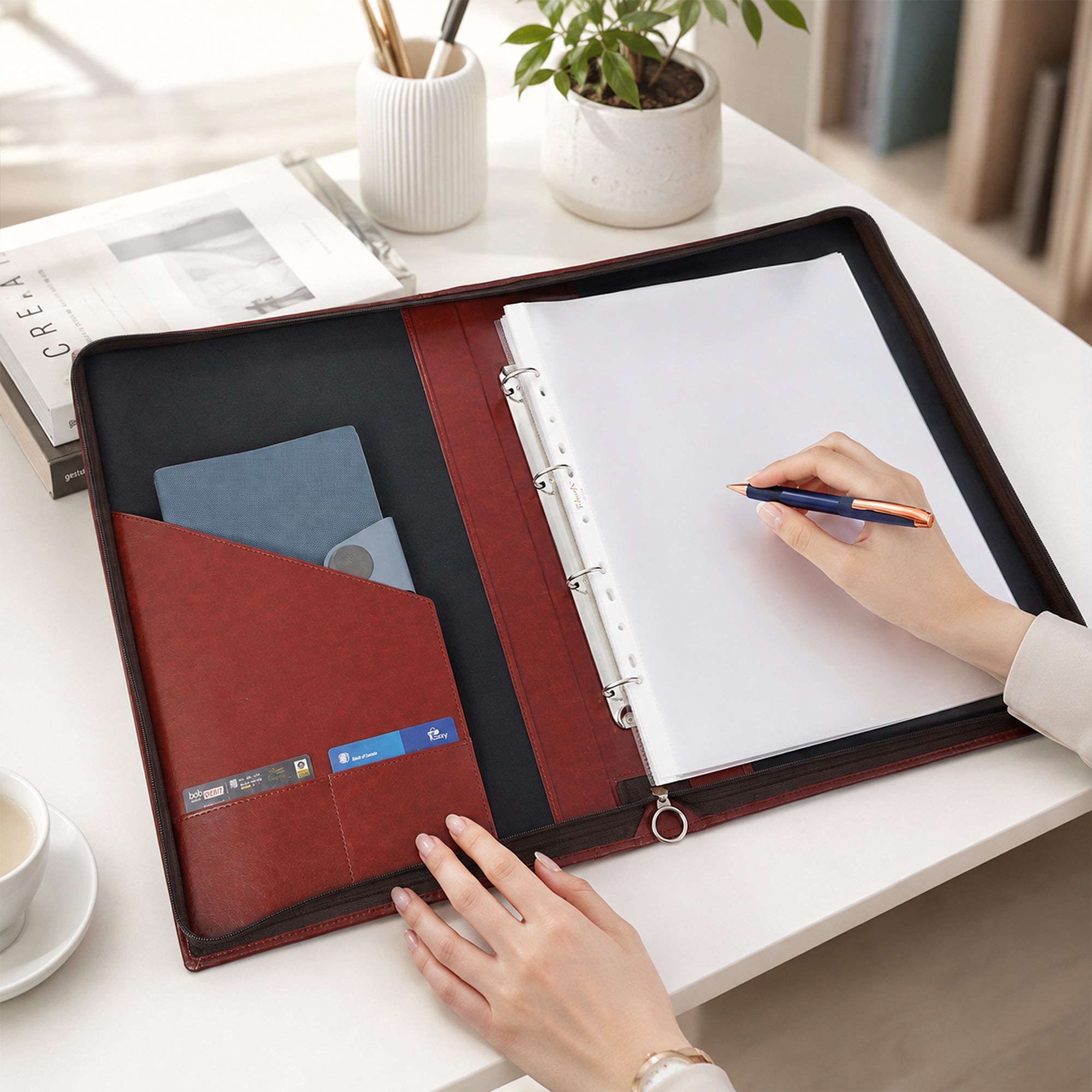 Premium Conference Folder | Stylish Professional Document Organizer for Office, Meetings & Presentations