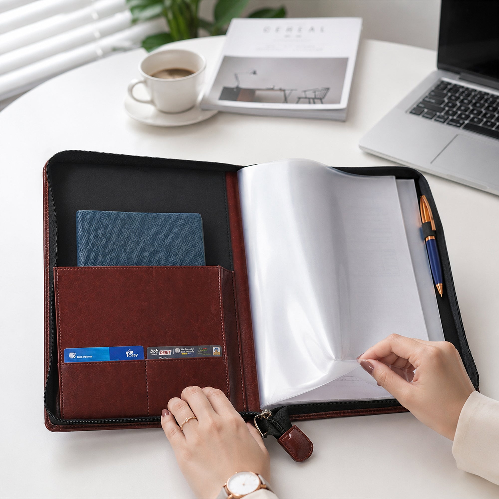 Premium Conference Folder | Executive Document Organizer for Office, Meetings & Presentations