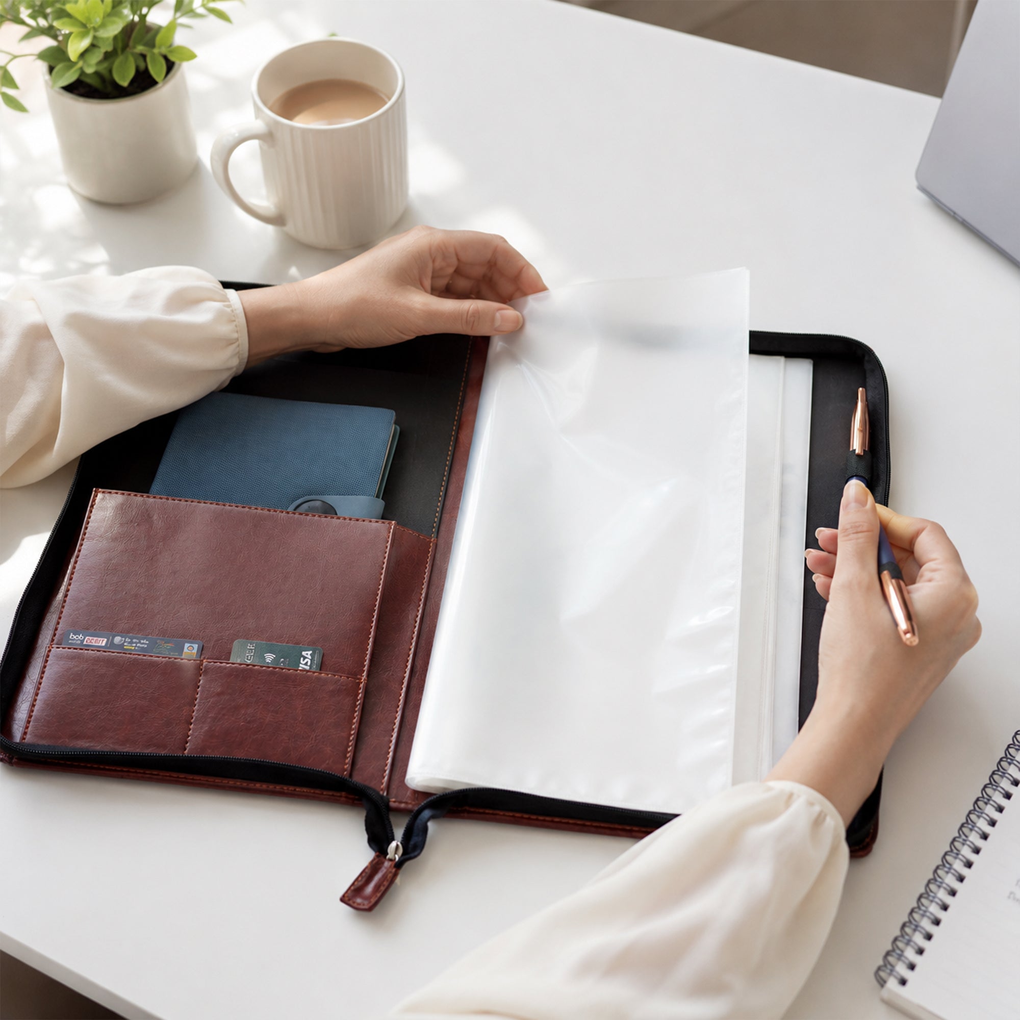 Premium Conference Folder | Executive Document Organizer for Office, Meetings & Presentations
