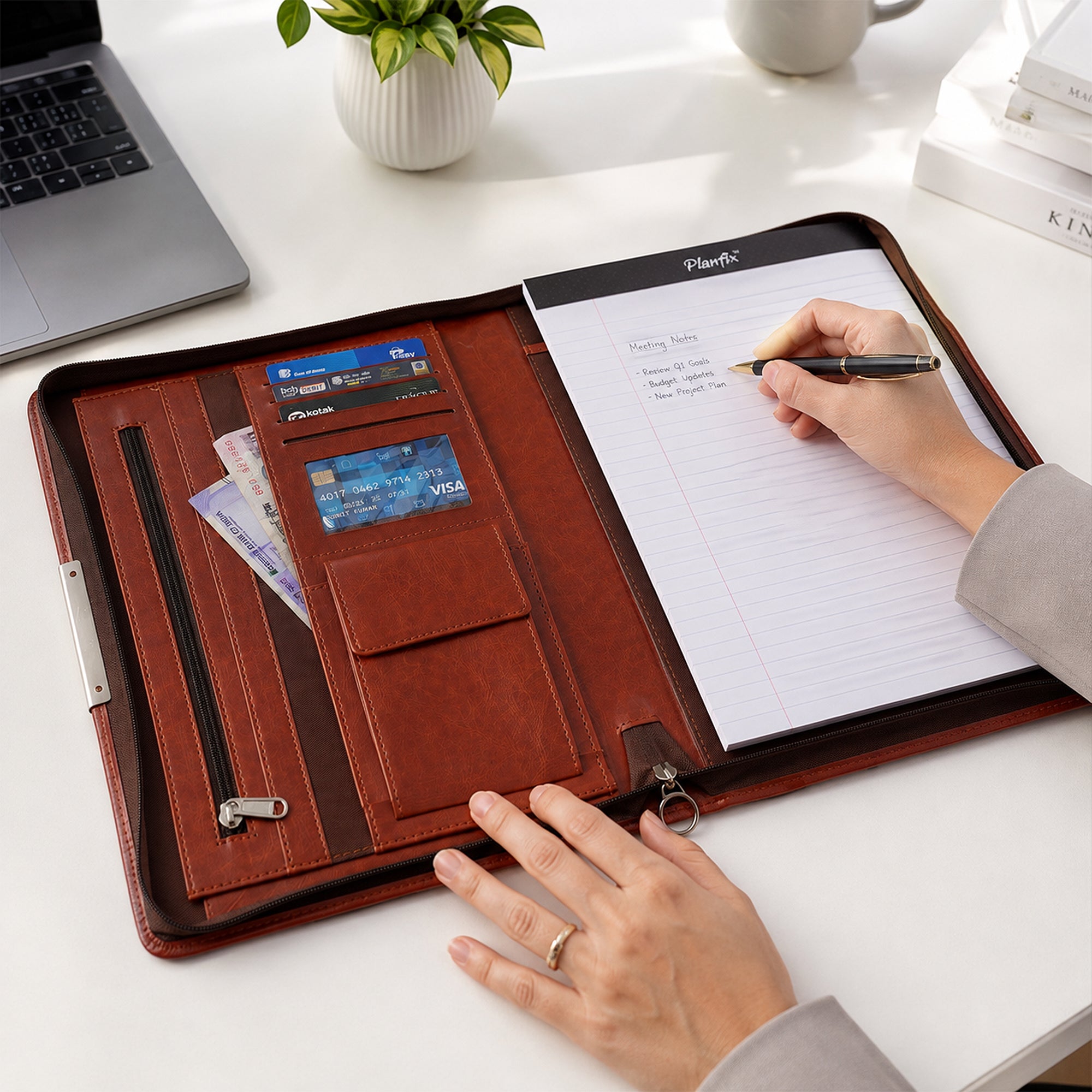 Premium Conference Folder | Stylish Executive Document Organizer for Office, Meetings & Presentations