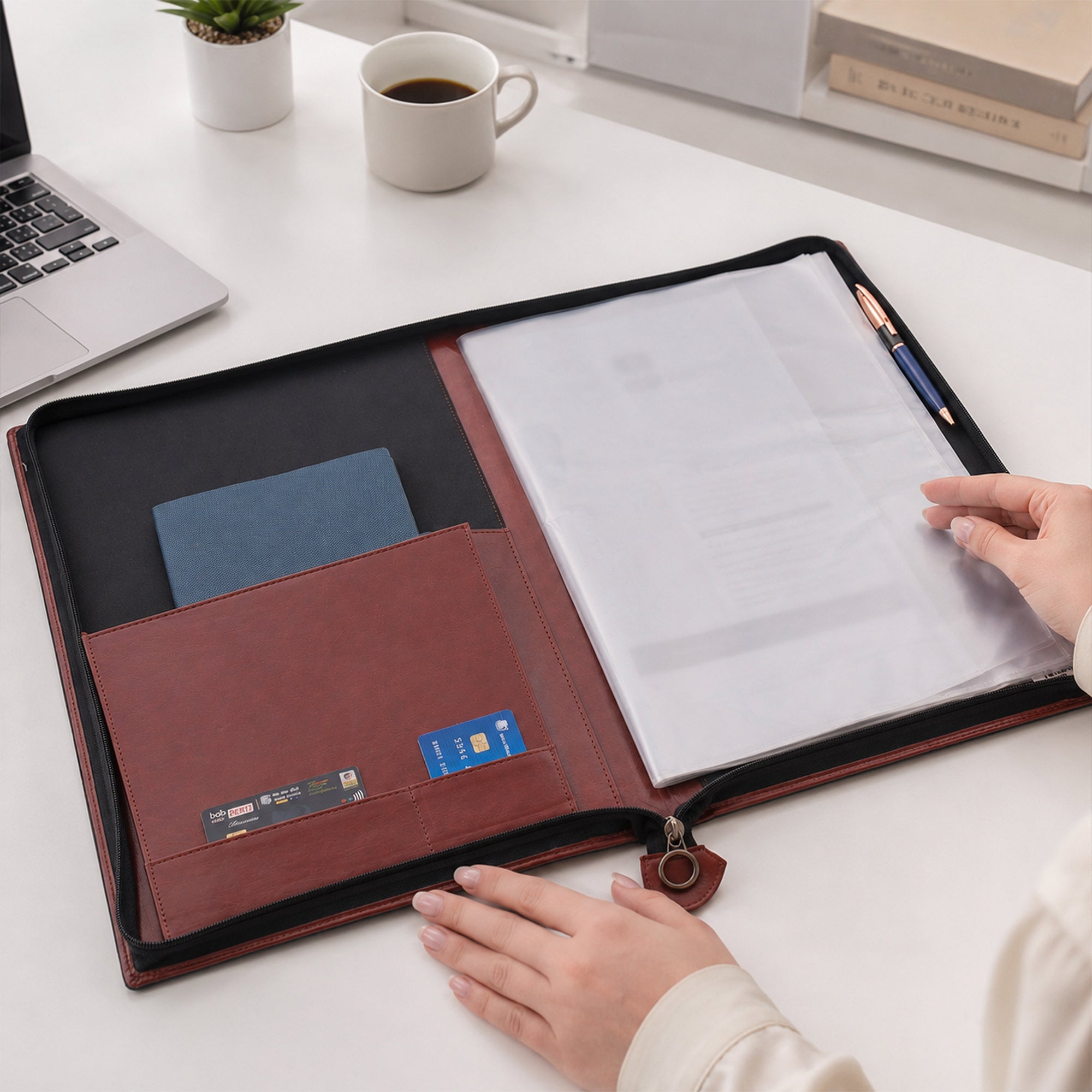 Premium Conference Folder | Executive Document Organizer for Office, Meetings & Presentations