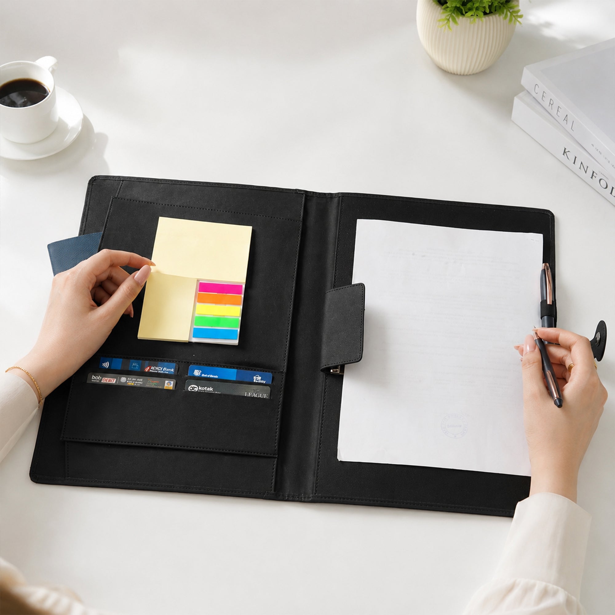 Premium Conference Folder | Elegant Professional Document Organizer for Office, Meetings & Presentations