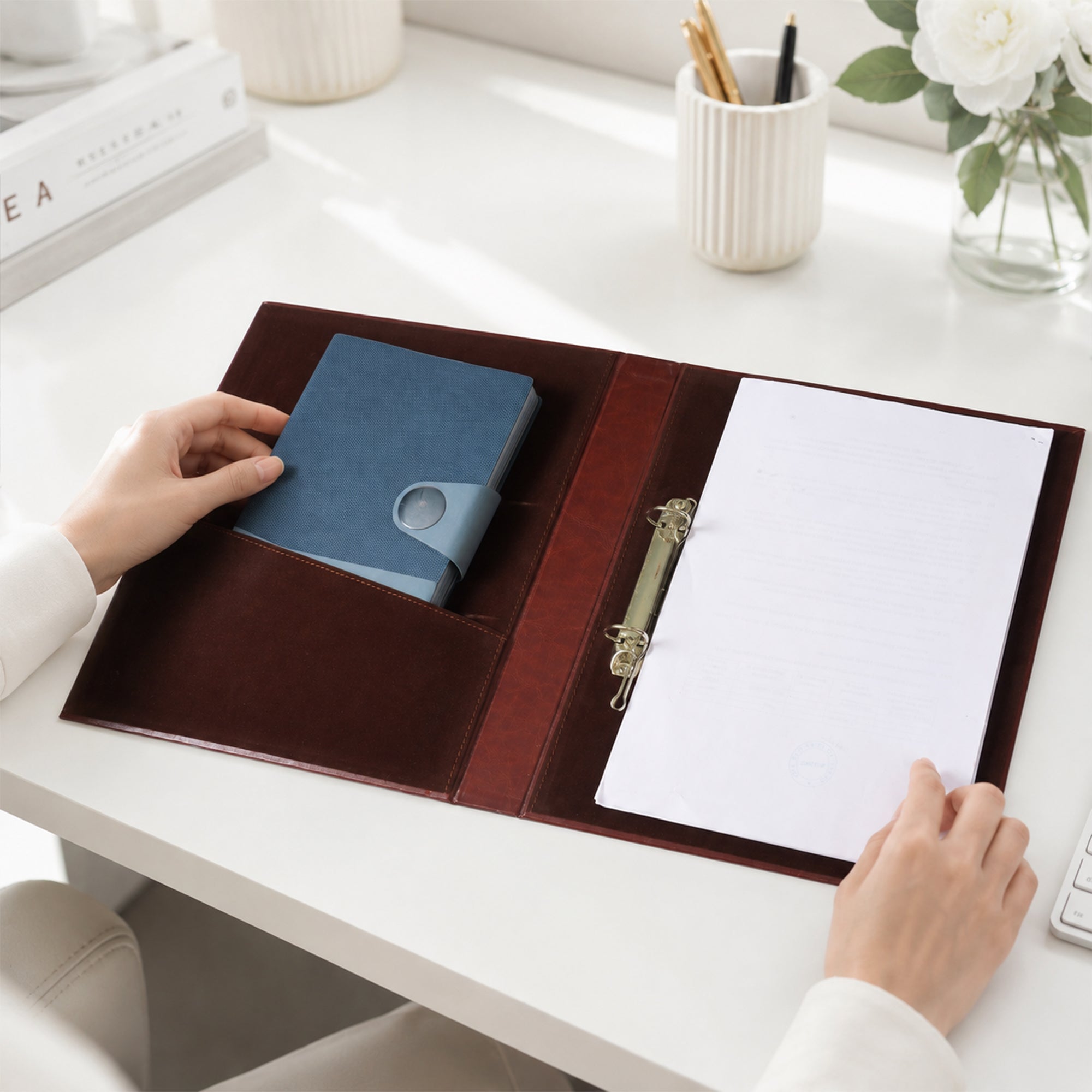 Premium Conference Folder | Elegant Professional Document Organizer for Office, Meetings & Presentations