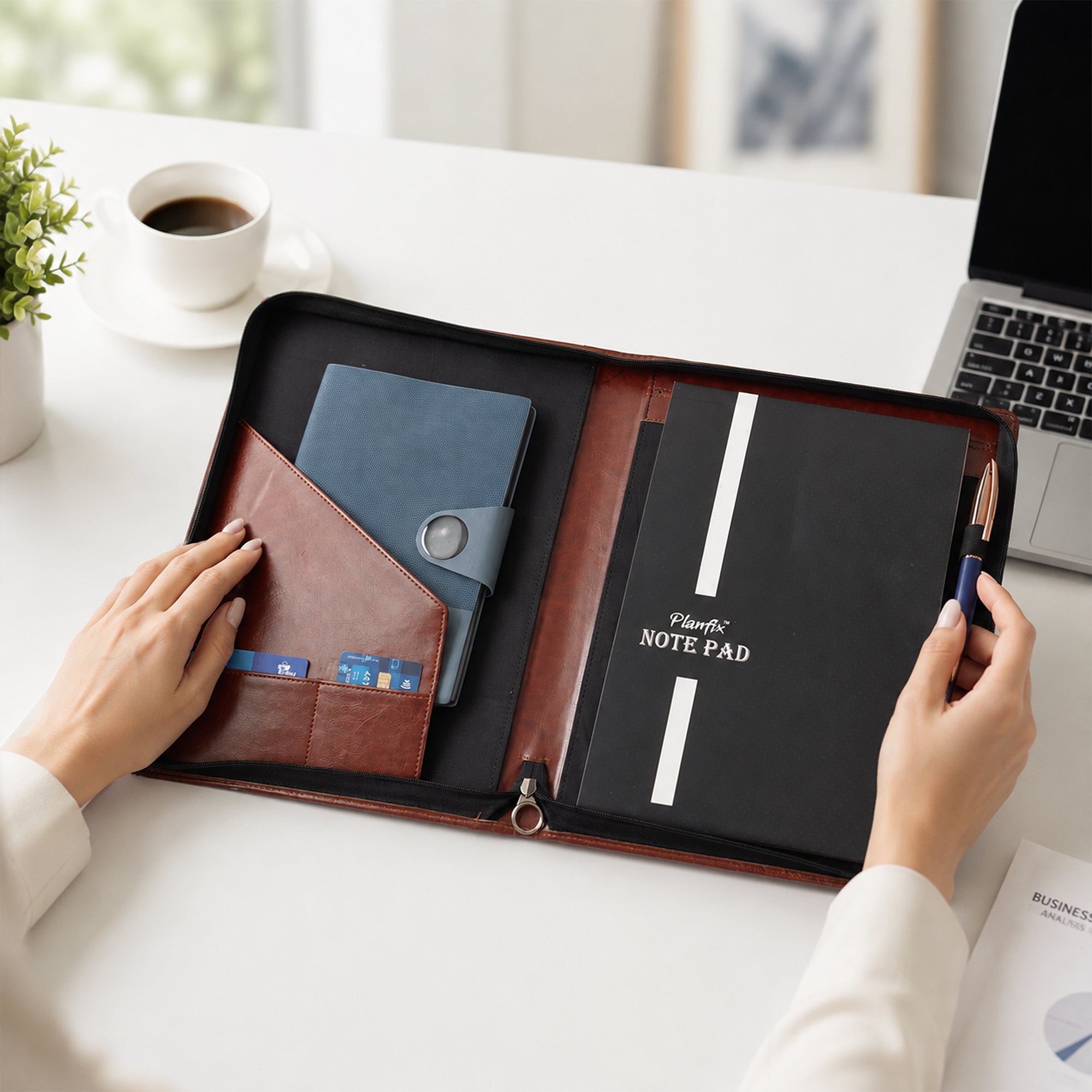 Premium Conference Folder | Professional Executive Document Organizer for Office, Meetings & Presentations