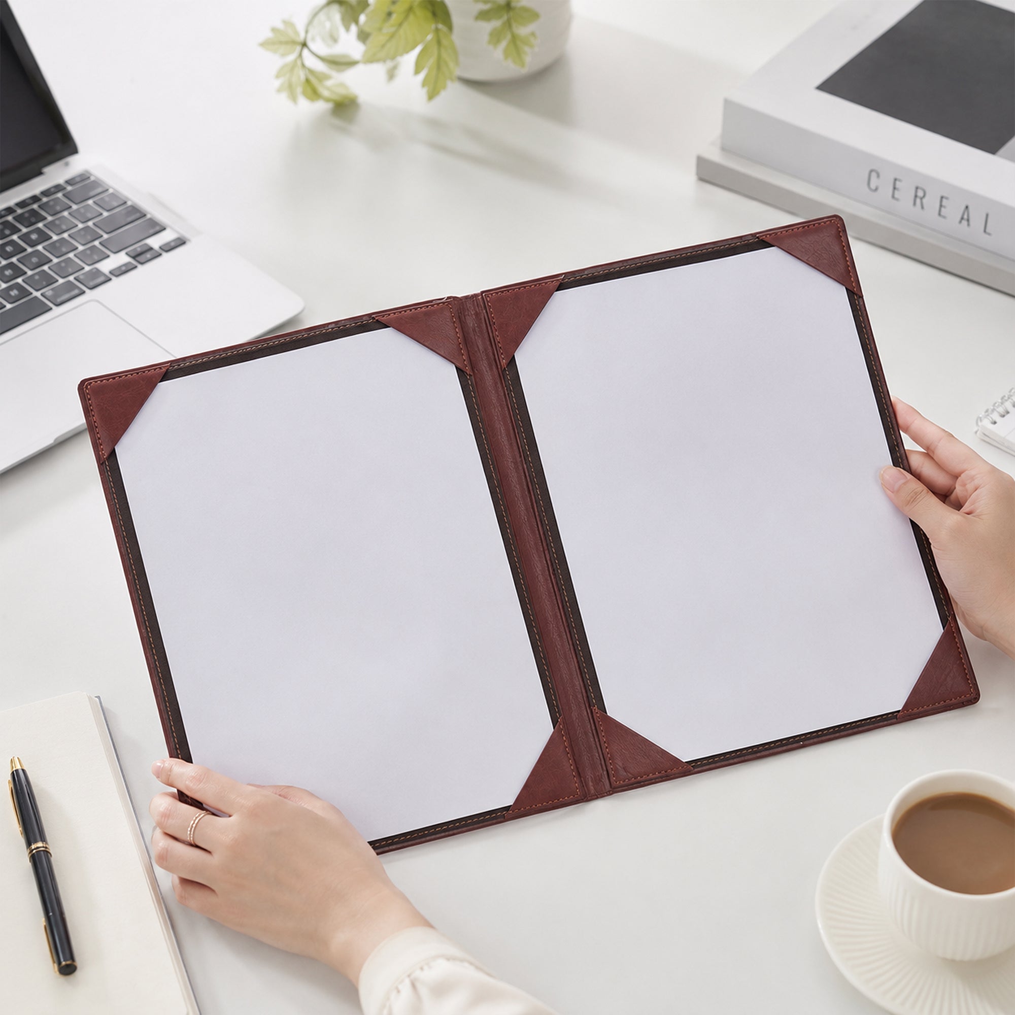 Elegant Conference Folder | Premium Professional Document Organizer for Office & Meetings – Black & Brown