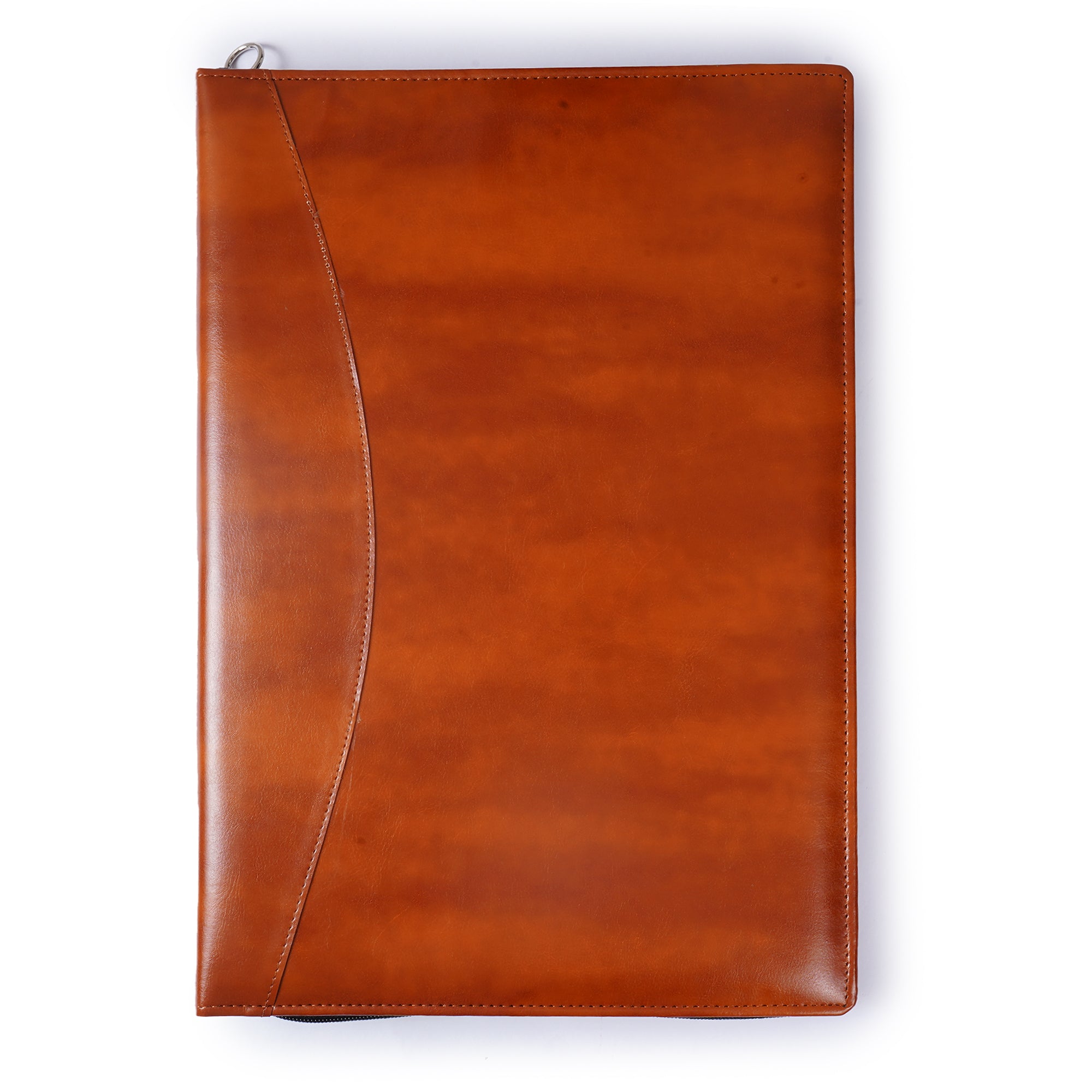 Premium Conference Folder for Men & Women | Elegant Document Organizer with Snap Button Closure – Tan & Black