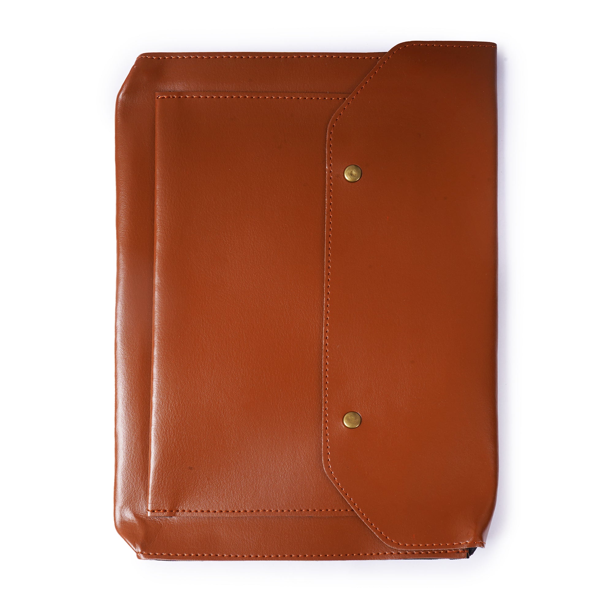 Premium Executive Document Folder – Black & Tan | Professional File Organizer for Office, Meetings & Presentations