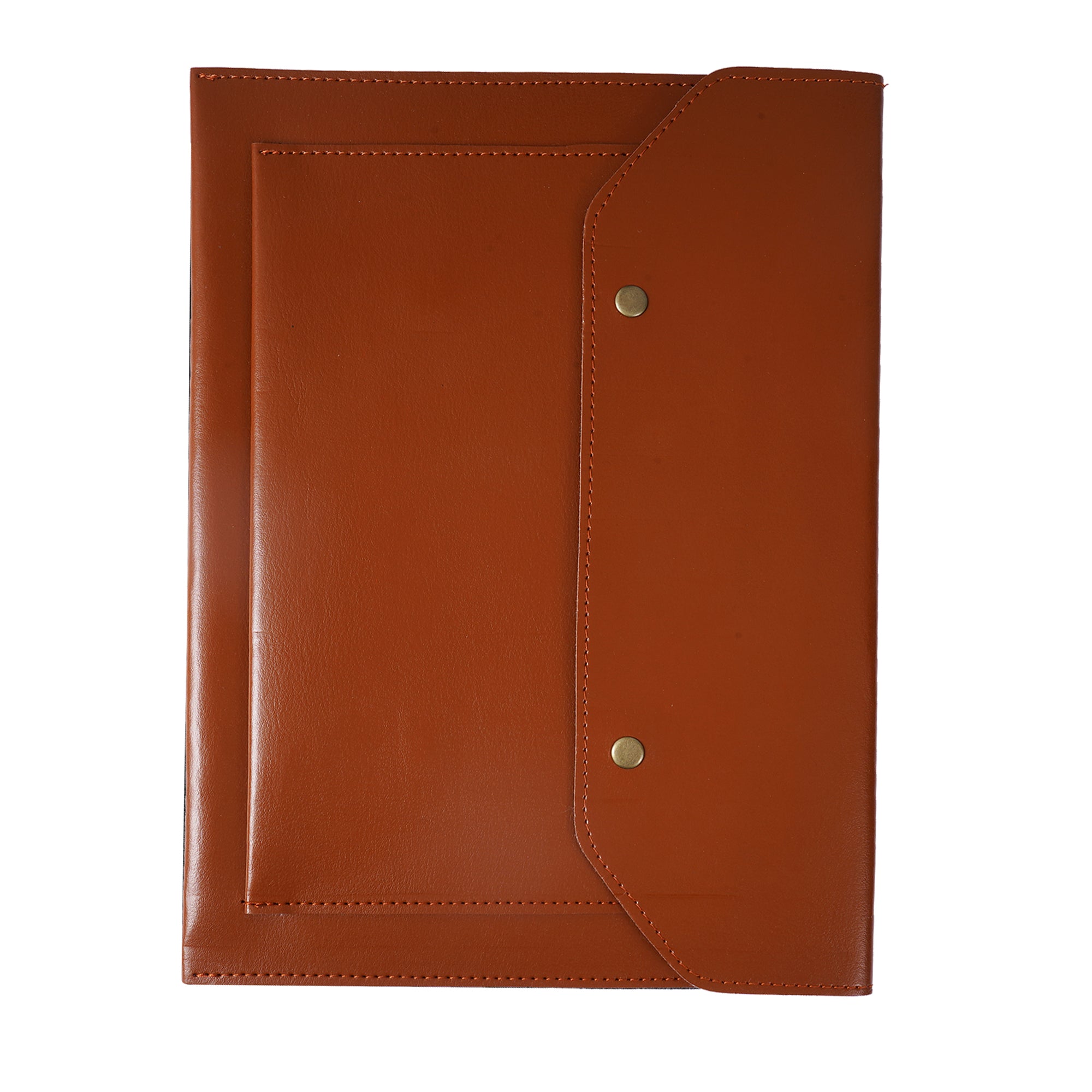Premium Document Organizer Folder – Black & Tan | Executive File Holder for Office, Meetings & Presentations